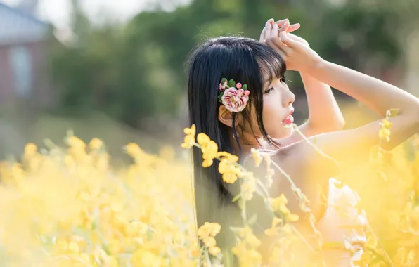 Picture summer, girl, Asian