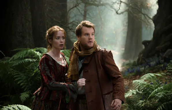 Picture Emily Blunt, The farther into the forest, the musical, Into the Woods, James Corden