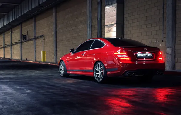 Mercedes, red, Mercedes, C63, 507 Edition