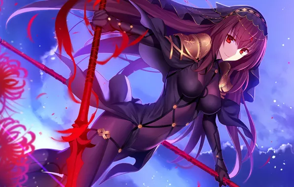 Girl, anime, art, Fate Stay Night, spear, fate/grand order