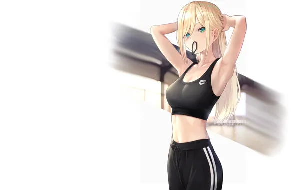 Premium Photo | Anime Infused Fitness Fun Gym Girl's Cartoon Quest in  Japanese Kawaii Style Digital Art