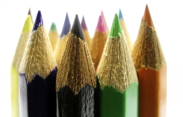 Macro, pencils, colorful