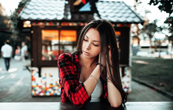 Decoration, pose, model, portrait, hands, makeup, Mike, hairstyle