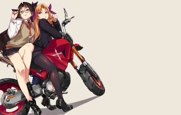 Background, girls, motorcycle, Fate / Grand Order