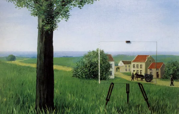 Picture, unreality, reality, easel