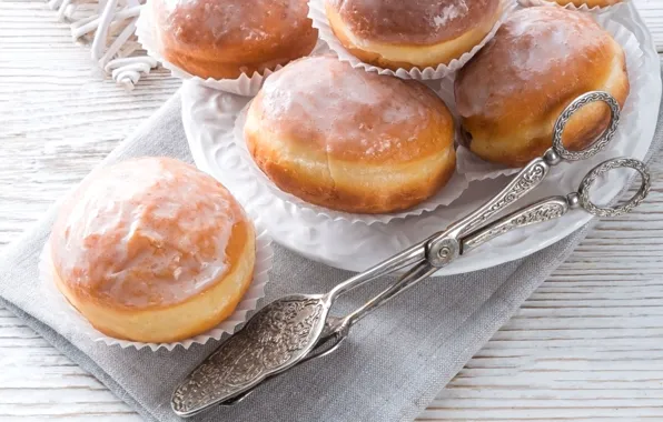Donuts, dessert, cakes, glaze