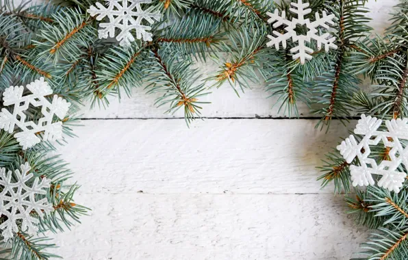 Picture snow, decoration, snowflakes, New Year, Christmas, christmas, wood, winter