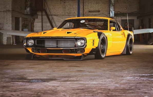 Ford, Shelby, GT500, Auto, Yellow, Retro, Machine, Orange