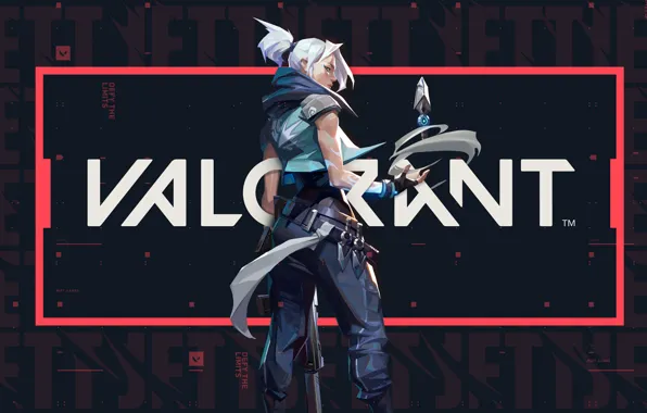 Girl, weapons, background, magic, back, kunai, Valorant