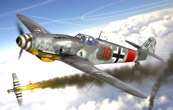 Germany, Messerschmitt, Air force, Messerschmitt Bf 109, Combat aircraft, Bf. 109G-14/AS