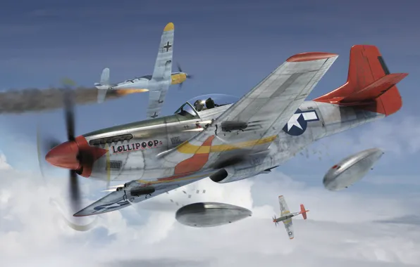 Fighter, P-51D, Fighter air group, 355th Wing, Taskegee Airmen, 332th Figter group