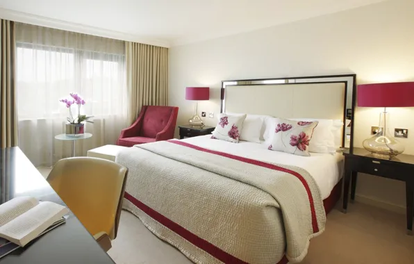 Design, style, room, furniture, bed, interior, bedroom, light