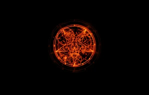 Picture logo, game, pentagram, DooM III, Doom 3, pentagram