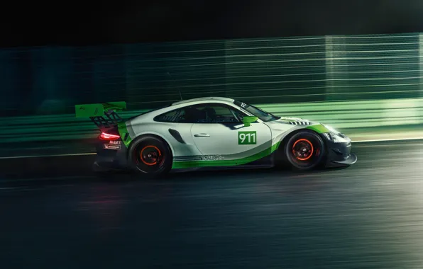 Speed, 911, Porsche, racing car, side view, GT3 R, 2019