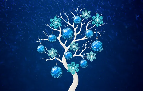 Minimalism, Tree, Snow, Christmas, Background, New year, Holiday, Christmas