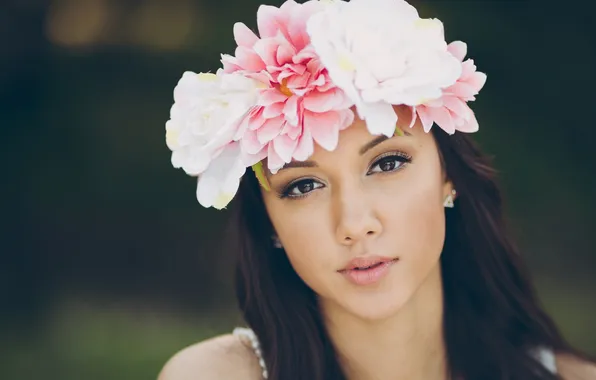Face, portrait, brunette