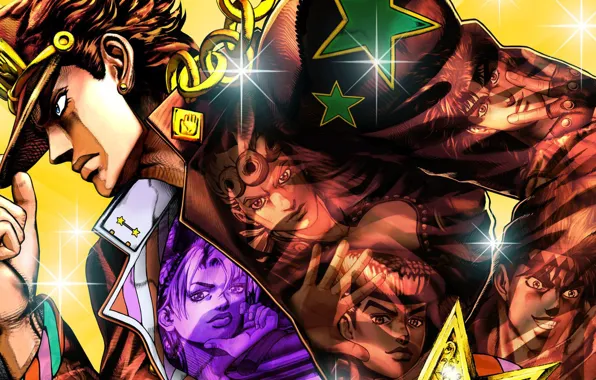 Anime, Jojo's Bizarre Adventure, Jotaro Kujo, Josuke Higashikata, Jolyne  Cujoh, HD wallpaper | Peakpx