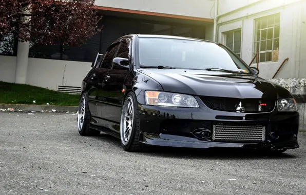 Picture black, Mitsubishi, Lancer, Evolution, black, Beautiful, Style, Lancer