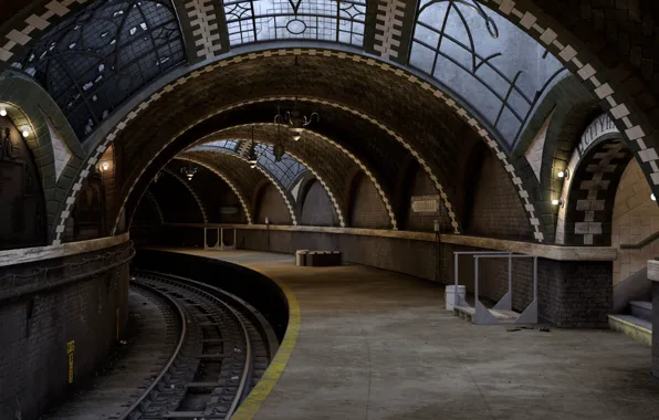 Picture the platform, the tunnel, Vintage Subway