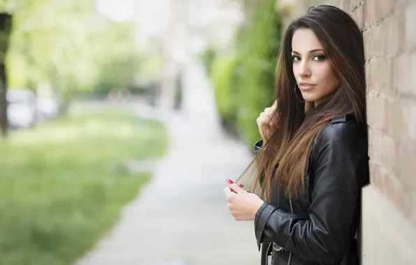 Picture eyes, look, background, hair, jacket, beauty, Carlotta
