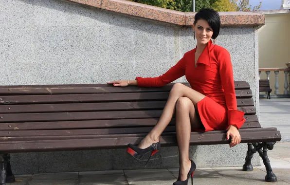 Girl, sweetheart, model, Smile, brunette, Wallpaper, Shoes, Heels
