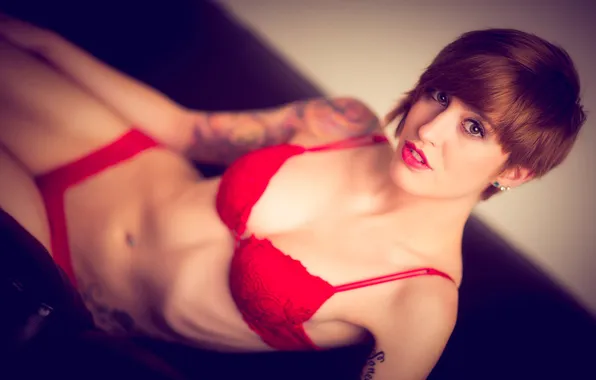 Look, face, red, hair, body, linen, Ruby