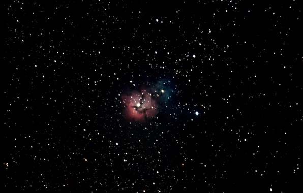 Nebula, in the constellation, Trifid Nebula, Sagittarius, trilobal, diffuse