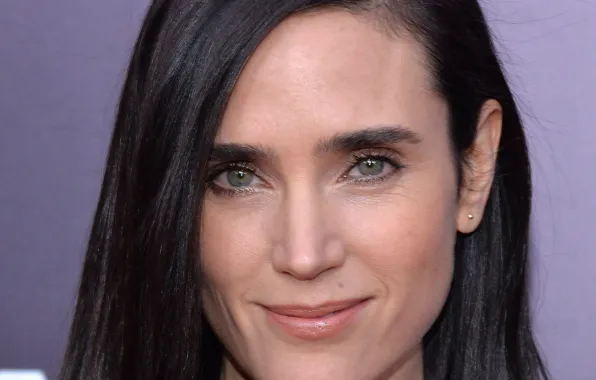 Look, girl, actress, brunette, beautiful, smiling, Jennifer Connelly, Jennifer Connelly