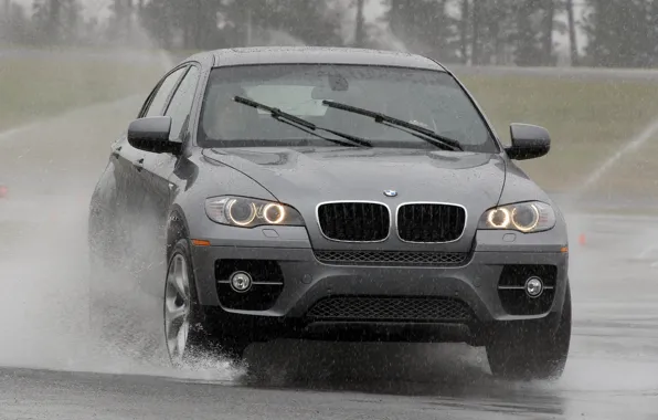Picture auto, squirt, movement, BMW, puddle