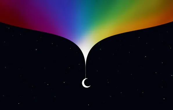 Night, color, stars, a month, day, VLADSTUDIO