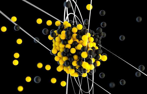 Light, yellow, abstraction, black, abstract, - , light, black