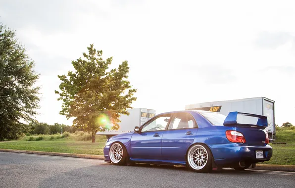 Picture Subaru, blue, wrx, impreza, Subaru, sti, Impreza