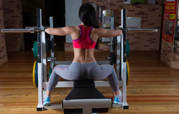 Girl, figure, sports, legs, the gym