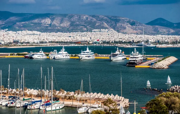 Sea, Greece, sea, harbour, harbour, Greece, Pireus, Piraeus
