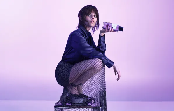 Actress, cutie, squatting, Jenna Ortega, Jenna Ortega