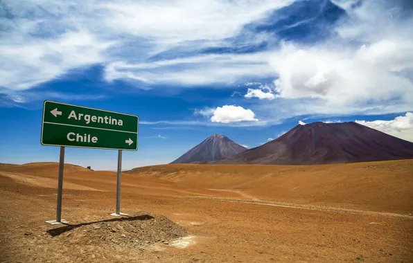 Picture mountains, index, Chile, Argentina, Andes