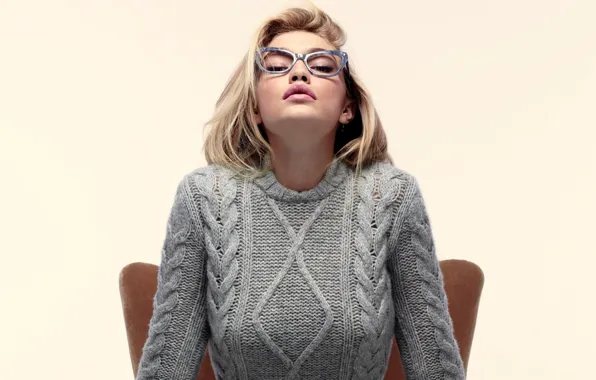 Picture model, glasses, blonde, Gigi Hadid