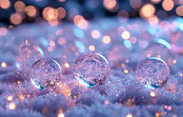 Balls, New year, Lilac, AI art