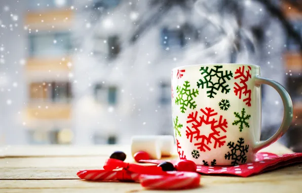 Winter, holiday, new year, Christmas, Cup