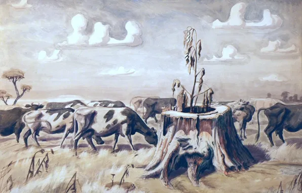 Picture 1921, legionarism, August Pasture, Charles Burchfield