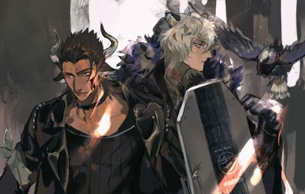 Horns, guys, Matterhorn, Arknights, SilverAsh