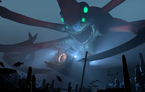 Monster, bathyscaphe, Subnautica