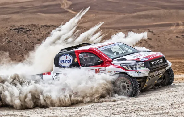 Sand, Auto, Dust, Sport, Machine, Race, Toyota, Hilux