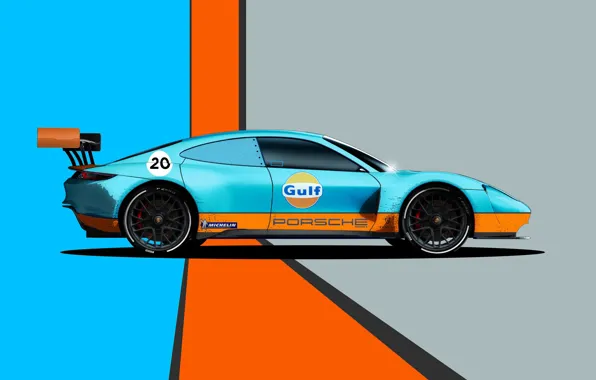 Picture Porsche, art, Mission, Porsche Mission, Transport & Vehicles, Porsche Mission E GT, E GT, by …