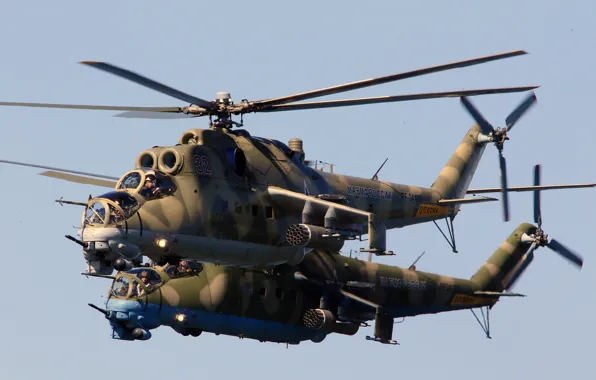 Picture flight, aviation, helicopters, Mi-24/35
