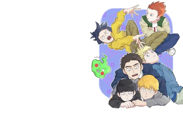 Ghost, students, Mob Psycho 100, Kageyama Shigeo, Reigate Arataka, Mob Psycho 100