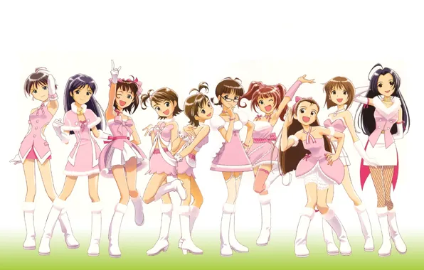 Girls, anime, Ritsuko Actually Akizu, Haruka Amami, Yayoi Takatsuki, Azusa Miura, Iori And Nami, Ami …