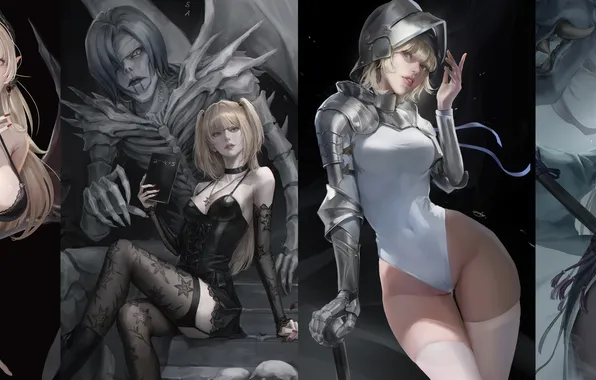 Death Note, Anime, armor girls, ENDY, The god of death, Misa & Rem