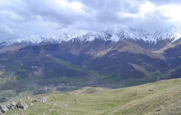 The sky, Mountains, Russia, Sky, Russia, The Caucasus, Fiagdon, the Caucasus