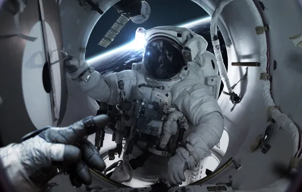 The suit, Station, People, Astronaut, Costume, Astronaut, Space, Station